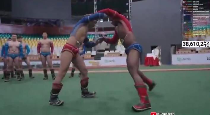 WWE？！甲亢哥與一名蒙古職業(yè)摔跤手對決，并使出瘋狂終結技！