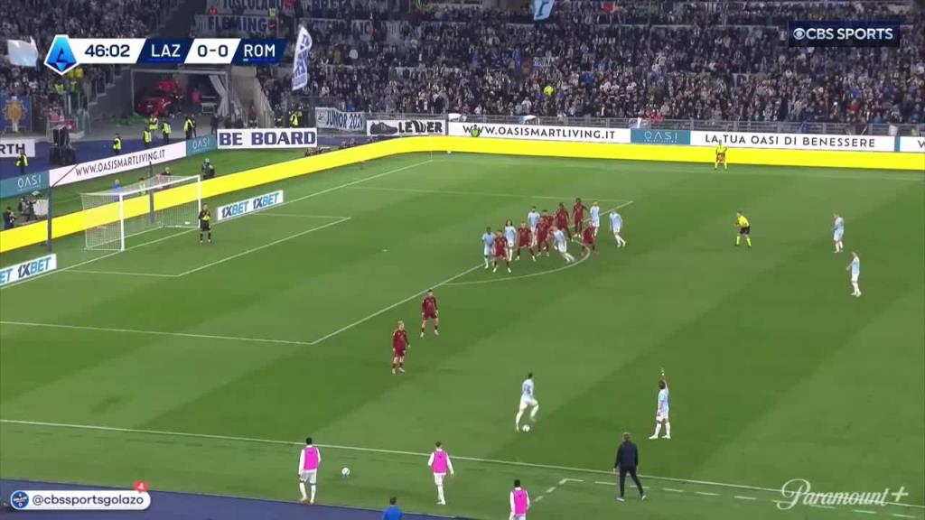 藍(lán)鷹率先打破僵局！羅馬尼奧利接定位球頭球破門！