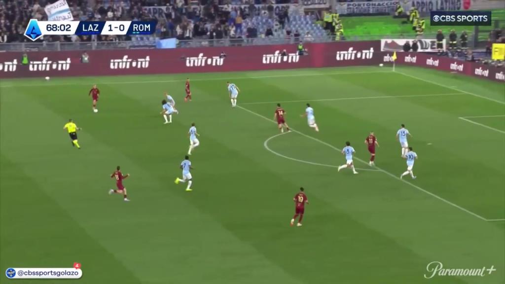 羅馬扳平比分！蘇萊不停球直接抽射世界波轟入死角！